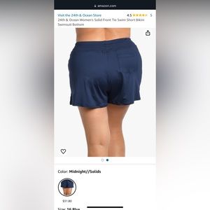 24 & Ocean Swimwear Solid Shorts with underwear attached. NWT